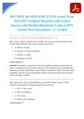 BSN HESI 266 MED SURG EXAM Actual Exam 2026&sol;2027 Complete Questions and Verified Answers with Detailed Rationales Grade A 100&percnt; Correct Pass Guaranteed - A&plus; Graded