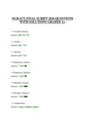NGR 6172 FINAL SCRIPT 2026 QUESTIONS WITH SOLUTIONS GRADED A&plus;