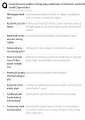 Sonography Leadership &sol; Certification Guide &sol; Professional Organizations &sol; 2025 Update
