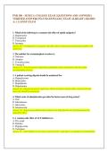 PNR 300 &ndash; SENECA COLLEGE EXAM &vert; QUESTIONS AND ANSWERS &vert;  VERIFIED ANSWERS PLUS RATIONALES &vert; EXAM ALREADY GRADED  A&plus; &vert; LATEST EXAM 