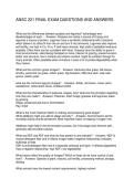 ANSC 221 FINAL EXAM QUESTIONS AND ANSWERS