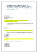  NR 566 ADVANCED PHARMACOLOGY EXAM &vert;  QUESTIONS AND ANSWERS &vert; VERIFIED ANSWERS  PLUS RATIONALES &vert; EXAM ALREADY GRADED A&plus; &vert;  LATEST EXAM 