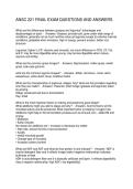 ANSC 221 FINAL EXAM QUESTIONS AND ANSWERS