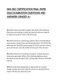 NHA EKG CERTIFICATION FINAL PAPER 2026 EXAMINATION QUESTIONS AND ANSWERS GRADED A&plus;