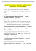 CCT Exam 4 with all Correct & 100&percnt; Verified Answers &vert;Latest Version &vert;Guaranteed to Pass