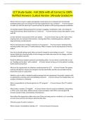 CCT Study Guide - Fall 2026 with all Correct & 100&percnt; Verified Answers &vert;Latest Version &vert;Already Graded A&plus;