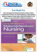 Test Bank For  Davis Advantage for Maternal-Newborn Nursing&colon; Critical  Components of Nursing Care Fourth Edition by Connie Durham&comma;  Roberta&semi; Chapman&comma; Linda&semi; Miller &vert;&vert; ISBN&colon;9781719645737 &vert;&vert; All  Chapters Covered &vert;&vert; NEWEST VERSION &lpar;GRADE A&plus;&rpar; 2026 -2027