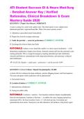ATI Student Success GI & Neuro Med-Surg &ndash; Detailed Answer Key &vert; Verified Rationales&comma; Clinical Breakdown & Exam Mastery Guide 2026
