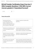BCMAP Monitor Certification Exam Overview &vert;&vert; 2026 Complete Questions &vert; With 100&percnt; Correct Answers graded A&plus; Guaranteed Success&excl;&excl;