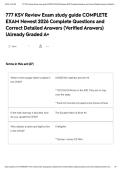 777 KSV Review Exam study guide COMPLETE EXAM Newest 2026 Complete Questions and Correct Detailed Answers &lpar;Verified Answers&rpar; &vert;Already Graded A&plus;