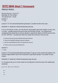 ISYE 6644 Week 7&vert;ISYE 6644 Week 7 Homework&vert;Questions & Answers&vert;Updated Guide Solution