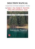 Solution Manual for Corporate Finance&colon; Core Principles and Applications 7th Edition&comma; By Stephen A&period; Ross&comma; Randolph W&period; Westerfield&comma; Chapter 1-21 &vert; All Chapters