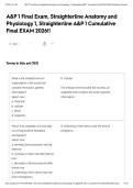 A&P 1 Final Exam&comma; Straighterline Anatomy and Physiology 1&comma; Straighterline A&P 1 Cumulative Final EXAM 2026&excl;&excl;