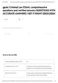 gpstc Criminal Law EXAM&comma; comprehensive questions and verified answers QUESTIONS WITH ACCURATE ANSWERS &vert; GET IT RIGHT &vert;20252026&excl;