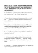 NICET LEVEL 1 EXAM 2026 COMPREHENSIVE STUDY GUIDE ELECTRICAL POWER TESTING ANSWERS SET