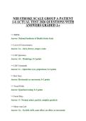NIH STROKE SCALE GROUP A PATIENT 1-6 ACTUAL TEST 2026 QUESTIONS WITH ANSWERS GRADED A&plus;