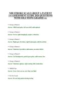 NIH STROKE SCALE GROUP A PATIENT 1-6 ASSESSMENT GUIDE 2026 QUESTIONS WITH SOLUTIONS GRADED A&plus;