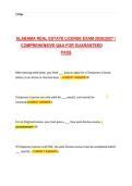 ALABAMA REAL ESTATE LICENSE EXAM 20262027 &vert;  COMPREHENSIVE Q&A 