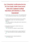 Tennessee Category 3 Pesticide Certification Review 2026&sol;2027 &ndash; Updated Practice Questions & Exam Guide
