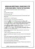 ANGINA AND ARRHYTHMIAS - PHARM EXAM 2&vert; TOP SCORES MADE SIMPLE &vert; TRUSTED TEST SOLUTIONS&excl;