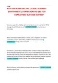 WGU D080 MANAGING IN A GLOBAL BUSINESS  ENVIRONMENT &vert; COMPREHENSIVE Q&A FOR  GUARANTEED SUCCESS 20262027