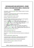 ANTICOAGULANTS AND ANTIPLATELETS -- PHARM EXAM 2&vert; TOP SCORES MADE SIMPLE &vert; TRUSTED TEST SOLUTIONS&excl;