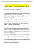 CCT Program- Certification with all Correct & 100&percnt; Verified Answers &vert;Latest Version &vert;Already Graded A&plus;