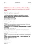 Mastering WGU C215 Operations Management&colon; The Ultimate Study Guide