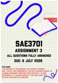 SAE3701 Assignment 3 Memo &vert; Due 6 July 2026