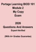 Portage Learning BIOD 101 Module 2 Study Guide PDF &vert; Biology I Exam Prep & Practice Review