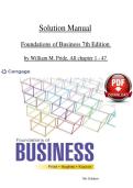 Solution Manual for Foundations of Business 7th Edition by William M&period; Pride &vert; Complete Chapter Solutions &vert; ISBN 978-0357717943