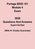 Portage Learning BIOD 101 Module 4 Study Guide PDF &vert; Biology I Exam Prep & Practice Review