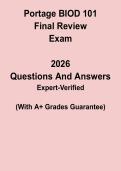 Portage BIOD 101 Final Review PDF &vert; Comprehensive Biology I Final Exam Study Guide & Practice Prep