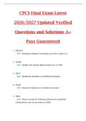 Certified Provider Credentialing Specialist &lpar;CPCS&rpar; Study Guide 2026&ndash;2027 &mdash; Updated Verified Questions & Standards-Based Exam Review