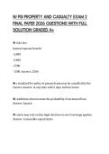 NJ PSI PROPERTY AND CASUALTY EXAM 2 FINAL PAPER 2026 QUESTIONS WITH FULL SOLUTION GRADED A&plus;