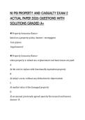 NJ PSI PROPERTY AND CASUALTY EXAM 2 ACTUAL PAPER 2026 QUESTIONS WITH SOLUTIONS GRADED A&plus;