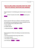HEALTH & WELLNESS COACHING EXAM TEST PREP  PRACTICE 20262027 QUESTIONS AND ANSWERS&period;