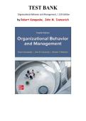 Test Bank for Organizational Behavior and Management&comma; 12th Edition by Robert Konopaske&comma; John M&period; Ivancevich&comma; Chapter 1-17 &vert; All Chapters 