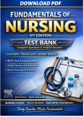 Test Bank Fundamentals of Nursing 9th Edition by Carol Taylor&comma; Pamela Lynn & Jennifer Bartlett &ndash; Complete Questions & Verified Answers &vert; 2026 Exam Prep Resource