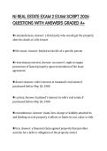 NJ REAL ESTATE EXAM 2 EXAM SCRIPT 2026 QUESTIONS WITH ANSWERS GRADED A&plus;