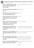 Personal Training Industry &sol; Certifications & Practice &sol; Study Guide &sol; 2026 Update