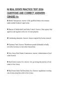 NJ REAL ESTATE PRACTICE TEST 2026 QUESTIONS AND CORRECT ANSWERS GRADED A&plus;