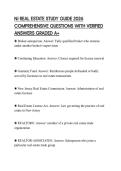 NJ REAL ESTATE STUDY GUIDE 2026 COMPREHENSIVE QUESTIONS WITH VERIFIED ANSWERS GRADED A&plus;
