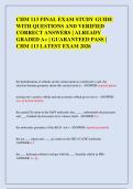 CHM 113 FINAL EXAM STUDY GUIDE  WITH QUESTIONS AND VERIFIED  CORRECT ANSWERS &vert; ALREADY  GRADED A&plus; &vert; GUARANTEED PASS &vert;  CHM 113 LATEST EXAM 2026  