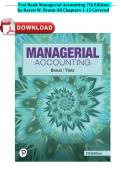 Test Bank for Managerial Accounting&comma; 7th Edition by Karen W&period; Braun & Wendy M&period; Tietz &vert; Verified Chapters 1-15 Complete &vert; A&plus; Grade &vert; Downloadable PDF