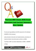 Pearson RBT Exam 2026 &ndash; 150&plus; Correct Questions & Answers on ABA Principles&comma; Data Collection&comma; DTT & Ethics