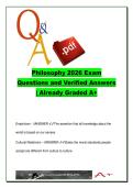 Philosophy 2026 Exam &ndash; 180&plus; Verified Questions & Answers on Ethics&comma; Metaphysics&comma; Logic & Existentialism