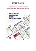 Test Bank for Practical Business Math Procedures 14th Edition By Jeffrey Slater and Sharon M&period; Wittry&comma; Chapter 1-22 &vert; All Chapters