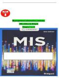 Test Bank for MIS &lpar;Management Information Systems&rpar;&comma; 10th Edition by Hossein Bidgoli &vert; ISBN&colon; 9780357418697 &vert; Verified Chapters 1-14 Complete &vert; A&plus; Grade &vert; Downloadable PDF