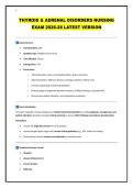 THYROID & ADRENAL DISORDERS NURSING EXAM 2026-28 LATEST VERSION